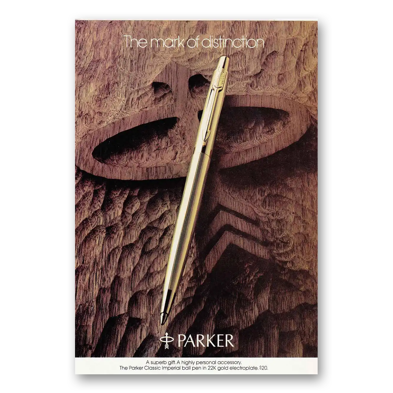 1979 Parker Classic Ball Pen Print Ad | Mark Distinction