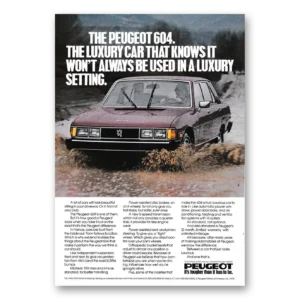 1979 Peugeot 604 Print Ad | Luxury Car