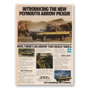 1979 Plymouth Arrow Pickup Print Ad | Really Hauls