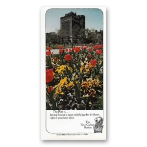 1979 Ritz Carlton Boston Print Ad | Colorful Garden