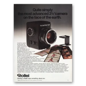 1979 Rolleiflex Camera Print Ad | Most Advanced