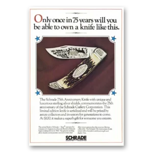 1979 Schrade Knife Print Ad | 75 Years