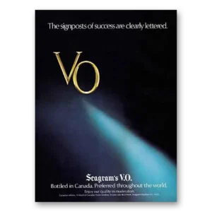 1979 Seagrams VO Whisky Print Ad | Signposts Success