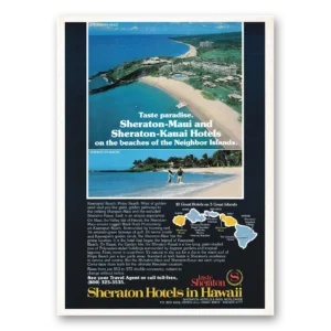 1979 Sheraton Hotels Hawaii Print Ad | Taste Paradise