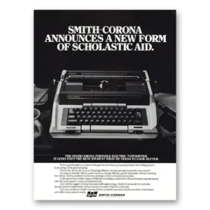 1979 Smith Corona Typewriters Print Ad | Scholastic Aid