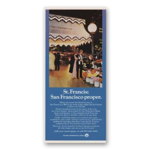 1979 St Francis Hotel Print Ad | San Francisco