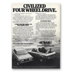 1979 Subaru Print Ad | Civilized