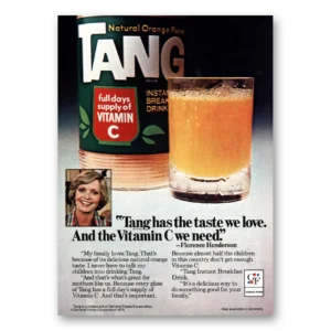 1979 Tang Breakfast Drink Print Ad | Florence Henderson