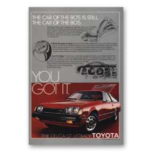 1979 Toyota Celica Print Ad | Hatchback Car