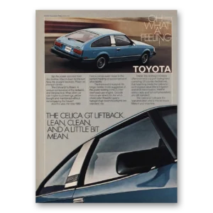 1979 Toyota Corolla Liftback Print Ad | Lean Clean Andlittle Bit Mean
