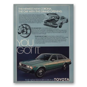 1979 Toyota Corona Print Ad | Grand Opening