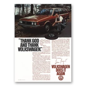 1979 Volkswagen Dasher Print Ad | Thank God