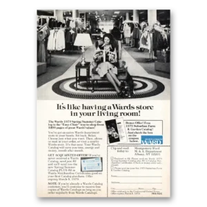 1979 Montgomery Ward Print Ad | Living Room