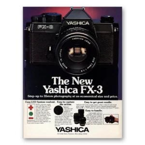 1979 Yashica Cameras Print Ad | Fx3 Camera