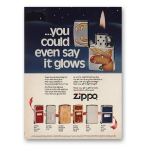 1979 Zippo Lighter Print Ad | It Glows