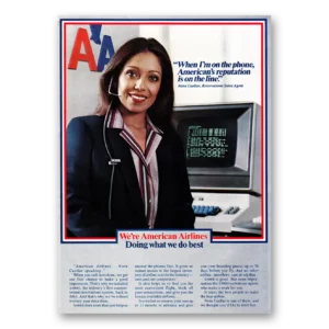 1980 American Airlines Print Ad | Nora Cuellar
