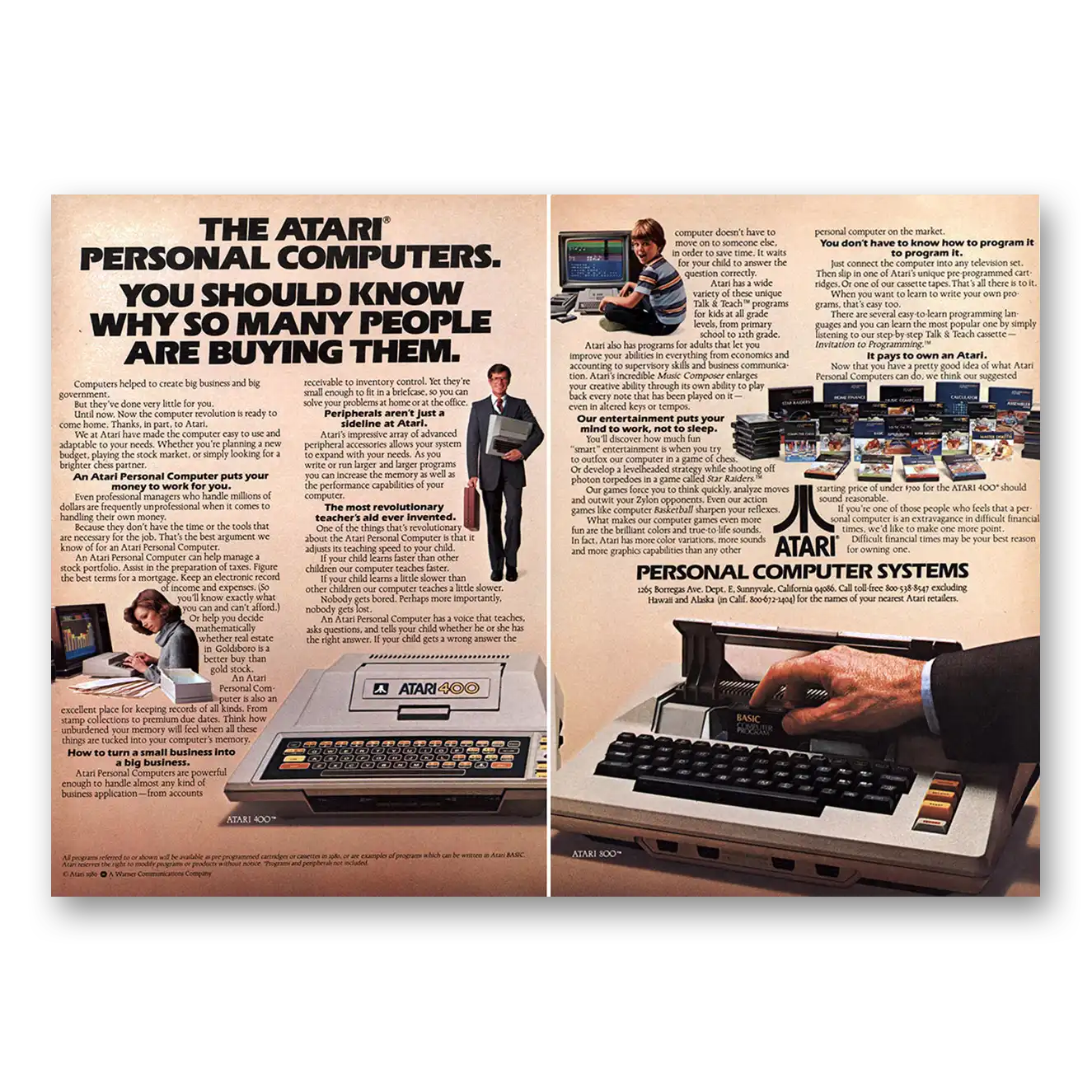 1980 Atari Personal Computer Systems Print Ad | Buying Them