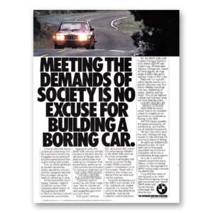 1980 BMW 5 Series Print Ad | Meeting Demands