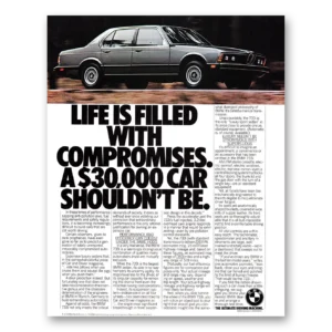 1980 BMW 7 Series Print Ad | Compromises
