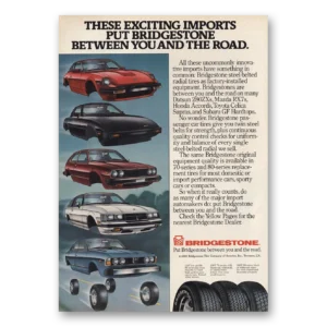 1980 Bridgestone Tires Print Ad | Exciting Imports