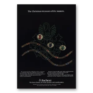 1980 Bucherer Print Ad | Christmas Treasures