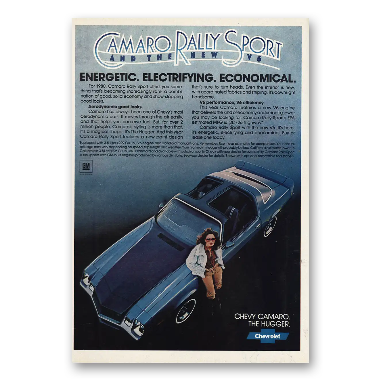 1980 Chevrolet Camaro Print Ad | Energetic Electrifying