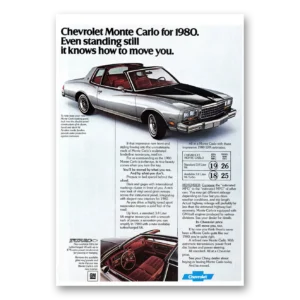 1980 Chevrolet Monte Carlo Print Ad | Standing Still