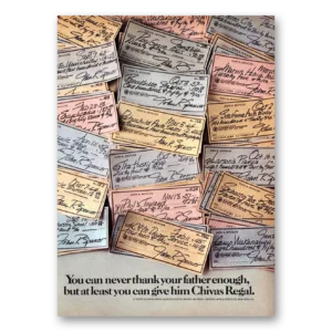 1980 Chivas Regal Print Ad | Thank Your Father