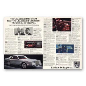 1980 Chrysler Imperial Print Ad | Chairman Of The Board
