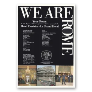 1980 Hotel Excelsior Print Ad | Le Grand