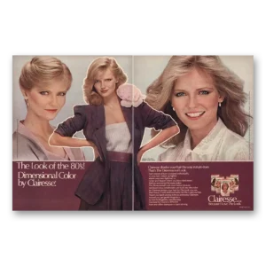 1980 Clairesse Dimensional Color Print Ad | Cheryl Tiegs