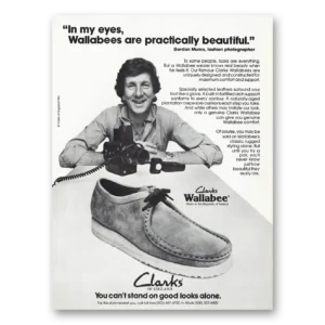 1980 Clarks Shoes Print Ad | Wallabee Shoes Gordon Munro Practically Beautiful