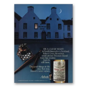 1980 Dewars White Label Print Ad | Hawes Inn