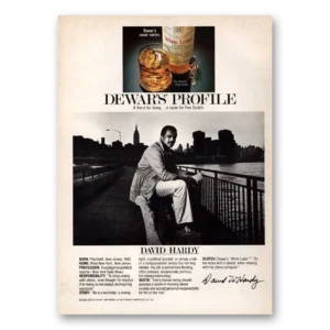 1980 Dewars White Label Print Ad | David Hardy