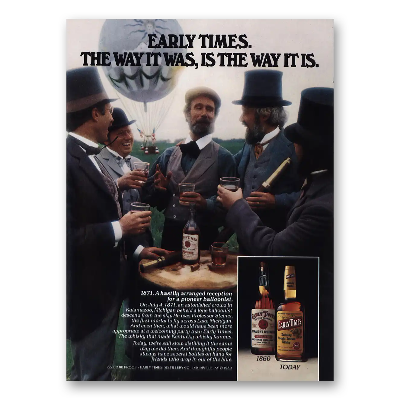 1980 Early Times Whisky Print Ad | Way It Was