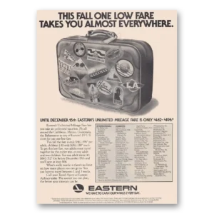 1980 Eastern Airlines Print Ad | This Fall
