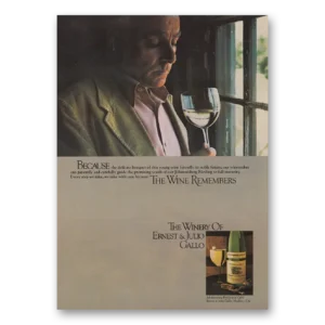 1980 Ernest & Julio Gallo Print Ad | Delicate Bouquet