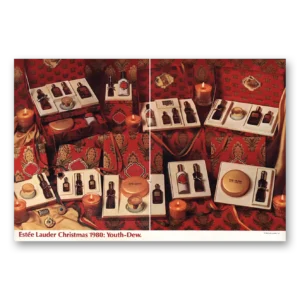 1980 Estee Lauder Print Ad | Christmas Youth Dew