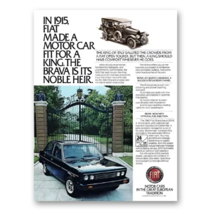 1980 Fiat Brava Print Ad | Fiat Made
