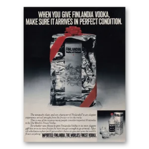 1980 Finlandia Vodka Print Ad | Perfect Condition