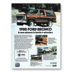 1980 Ford Bronco Print Ad | 4 Wheelers