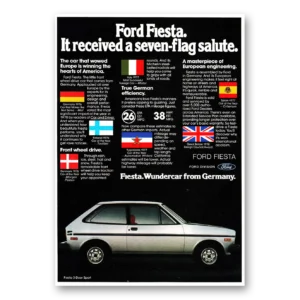 1980 Ford Fiesta Print Ad | Seven Flag