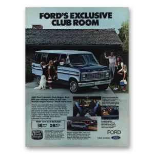 1980 Ford Club Wagon Print Ad | Captains Club