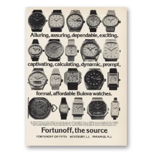 1980 Fortunoff Print Ad | Bulova Watches