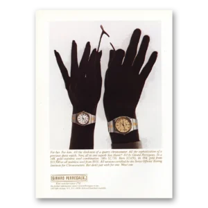 1980 Girard Perregaux Print Ad | For Her For Him