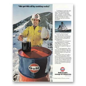 1980 Gulf Oil Print Ad | Cooking Rocks