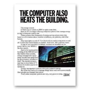 1980 IBM Computers Print Ad | Heats Building