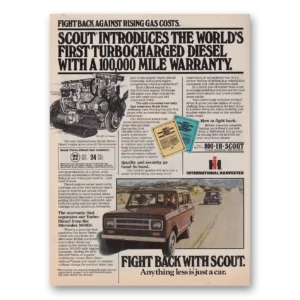 1980 International Harvester Scout Print Ad | Turbocharged Diesel