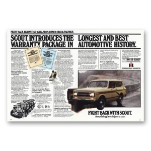 1980 International Harvester Scout Print Ad | Fight Back