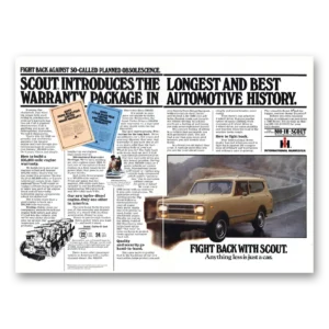 1980 International Harvester Scout Print Ad | Longest Best